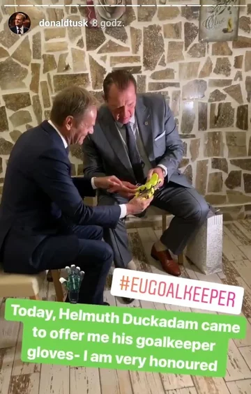 Donald Tusk i Helmuth Duckadam 