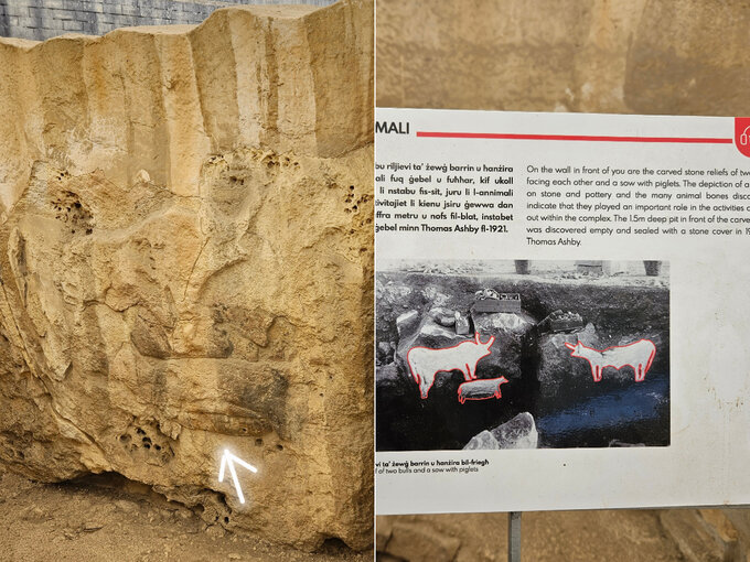 Reliefy zwierząt w Tarxien