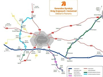 Autostrada A2 i&nbsp;droga ekspresowa S11 w&nbsp;okolicach Poznania
