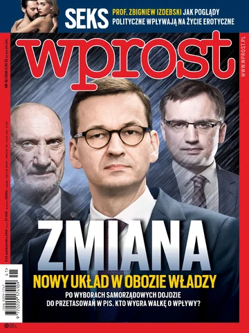 Okładka tygodnika Wprost nr 41/2018 (1856)