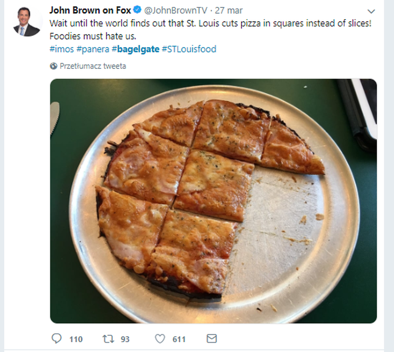 "Czekajcie aż świat dowie się, że w St. Louis kroimy pizzę w kwadraty" 