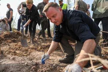 Andrzej Duda i Agata Kornhauser-Duda w Rytlu 