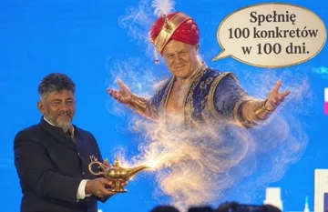 Mem z Donaldem Tuskiem w turbanie 