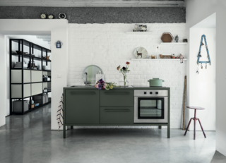 Meble kuchenne ze stali z kolekcji Frame, Fantin