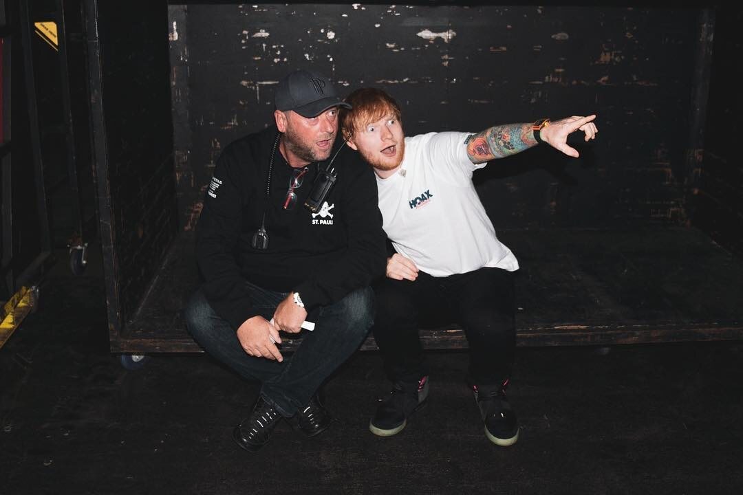 Ed Sheeran i jego ochroniarz 