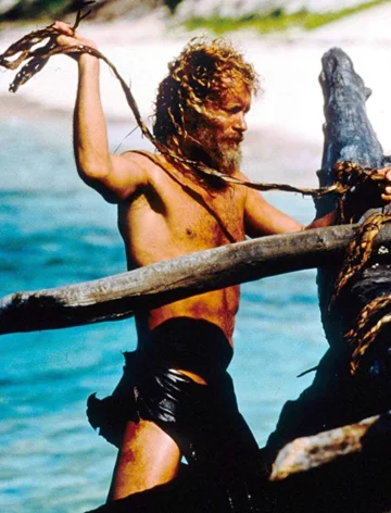 Tom Hanks w filmie „Cast Away: Poza światem” (2000) 