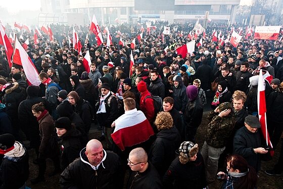 Przed marszem organizatorzy liczyli na kilkanaście tysięcy uczestników (fot. Jakub Czermiński)