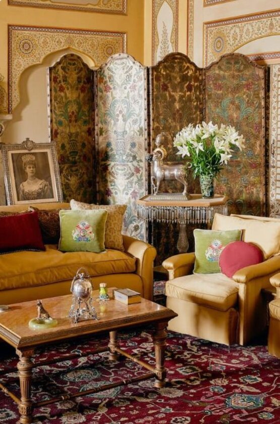 Wnętrza apartamentu pałacu w Jaipur. Do wynajęcia na Airbnb 