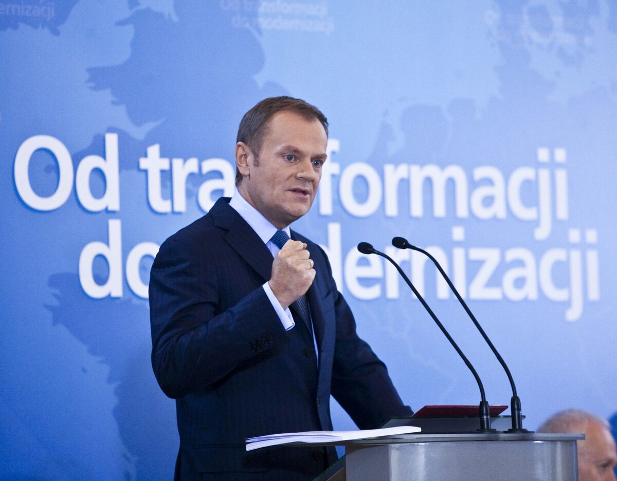 Donald Tusk w 2009 roku Przemówienie premiera Donalda Tuska w czasie dwudniowej konferencji podsumowującej 2 lata jego gabinetu