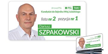 Plakat wyborczy Dariusza Szpakowskiego