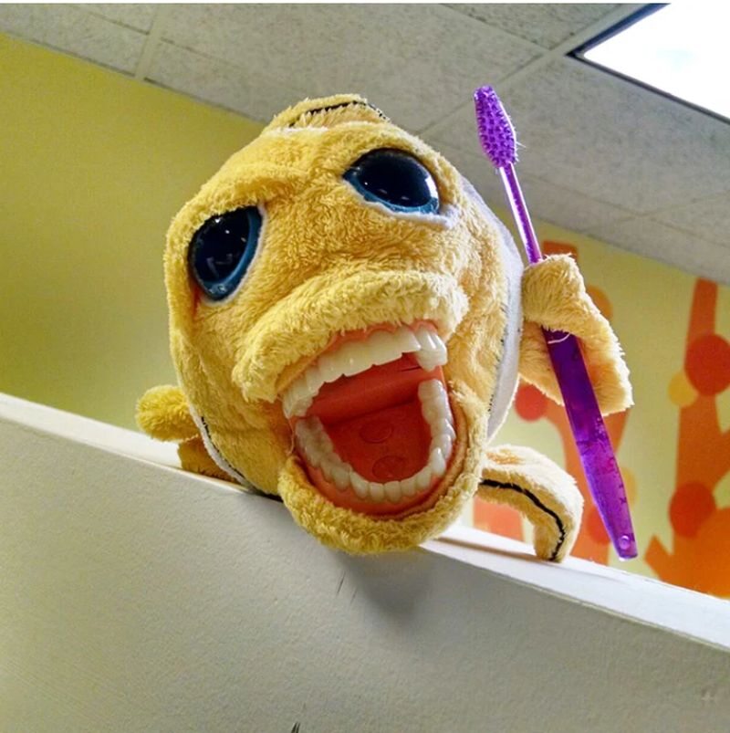 Maskotka w gabinecie dentystycznym 