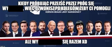 Mem o przegranej Konfederacji KORWiN Braun Liroy Narodowcy w wyborach do europarlamentu