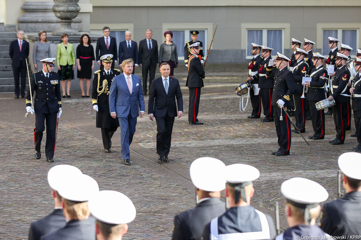 Król Niderlandów Willem-Alexander i prezydent Andrzej Duda 