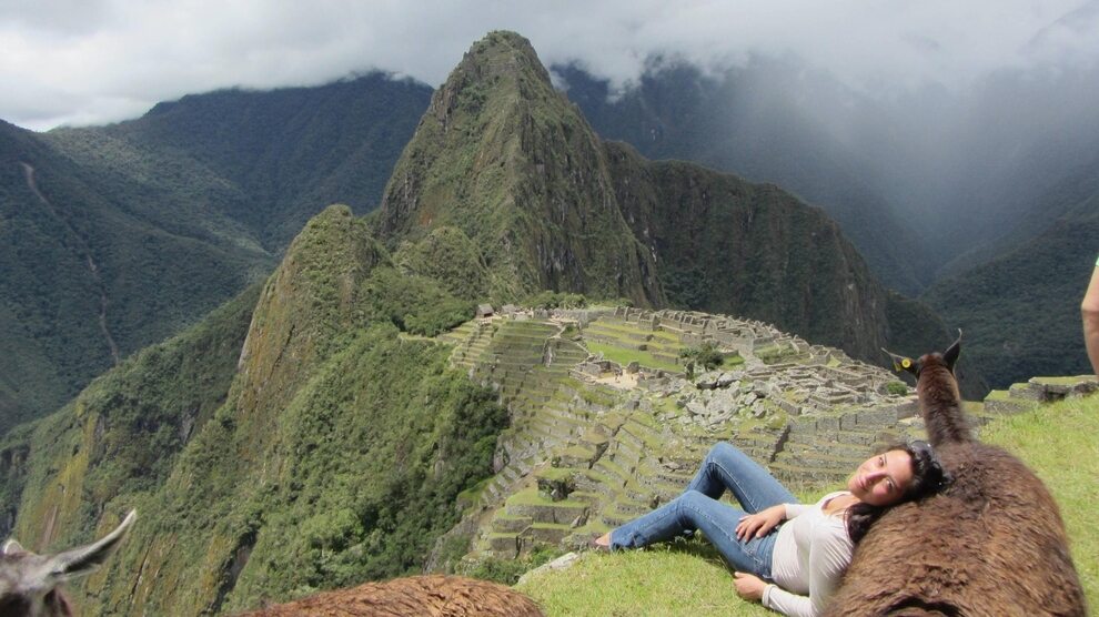 Na Machu Picchu. Uwaga na lamy (fot. imgur.com)