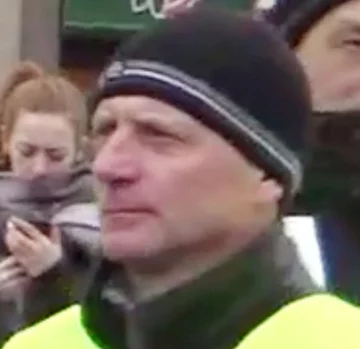 Mężczyzna, który brał udział w proteście rolników 