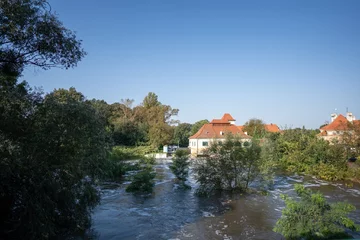 Umacnianie wałów przeciwpowodziowych na Bystrzycy w rejonie Marszowic 