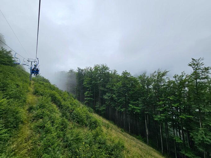 Wjazd kolejką na Pustevny
