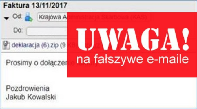 Przykład fałszywej wiadokości