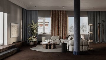 Apartament z widokiem na park, projekt Modeko Studio 