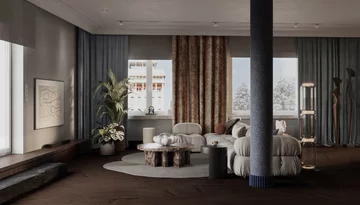 Apartament z widokiem na park, projekt Modeko Studio 