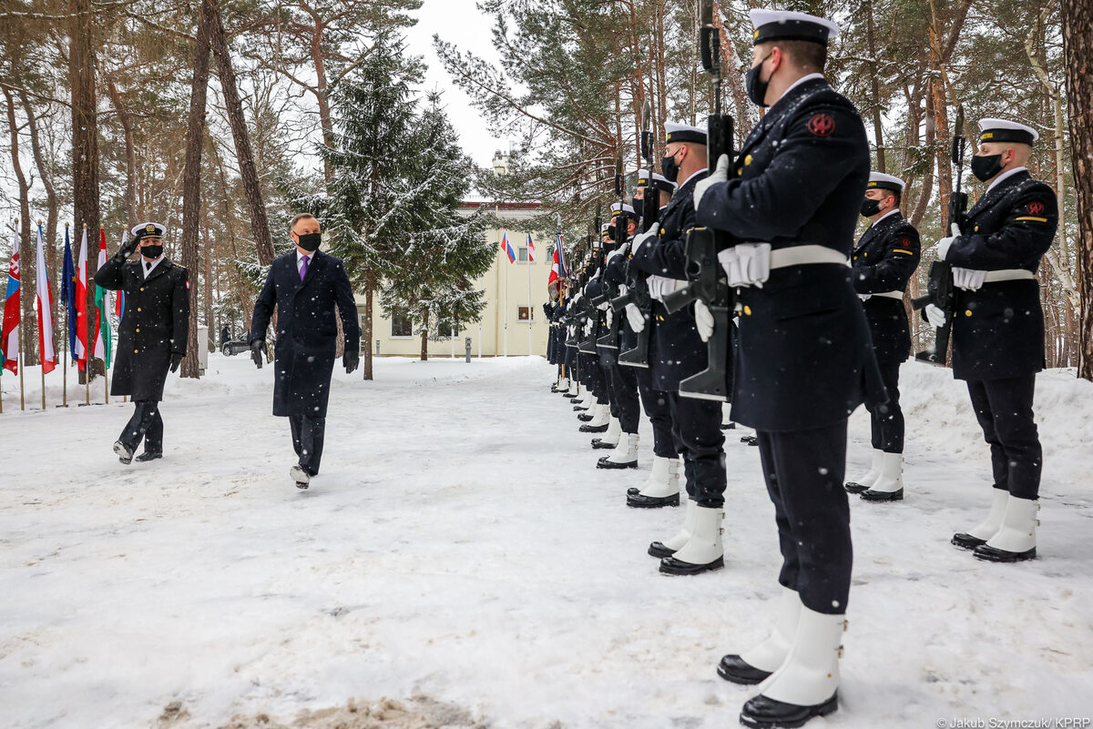 Ceremonia oficjalnego powitania prezydentów państw Grupy Wyszehradzkiej przez prezydenta Andrzeja Dudę 