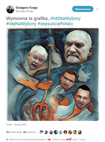 Przer&oacute;bka niemieckiego plakatu propagandowego na&nbsp;profilu Grzegorza Furgo