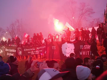 Uczestnicy Marszu Niepodległości w Warszawie 