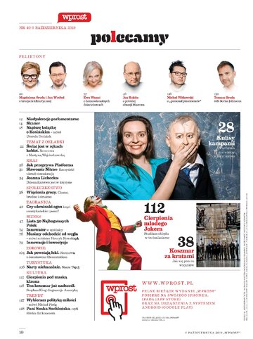 Wprost 40/2019. Spis treści