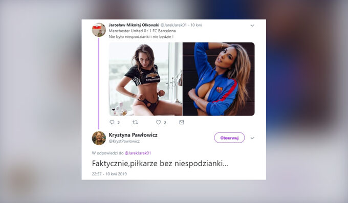 Komentarze Krystyny Pawłowicz na Twitterze
