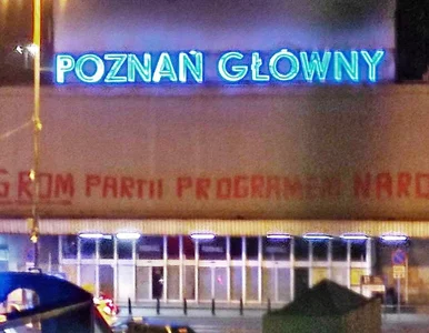 Miniatura: „Pogrom partii programem narodu” na dworcu...