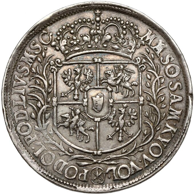 Awers monety talar koronny Jana III Sobieskiego