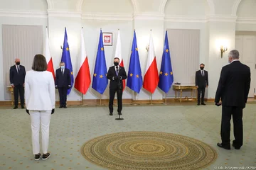 Uroczystość odznaczenia Igi Świątek i Tomasza Świątka 