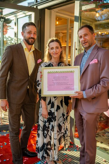 Sławomir Kimaszewski, Kinga Thiel i&nbsp;Witold Thiel, właściciele
restauracji