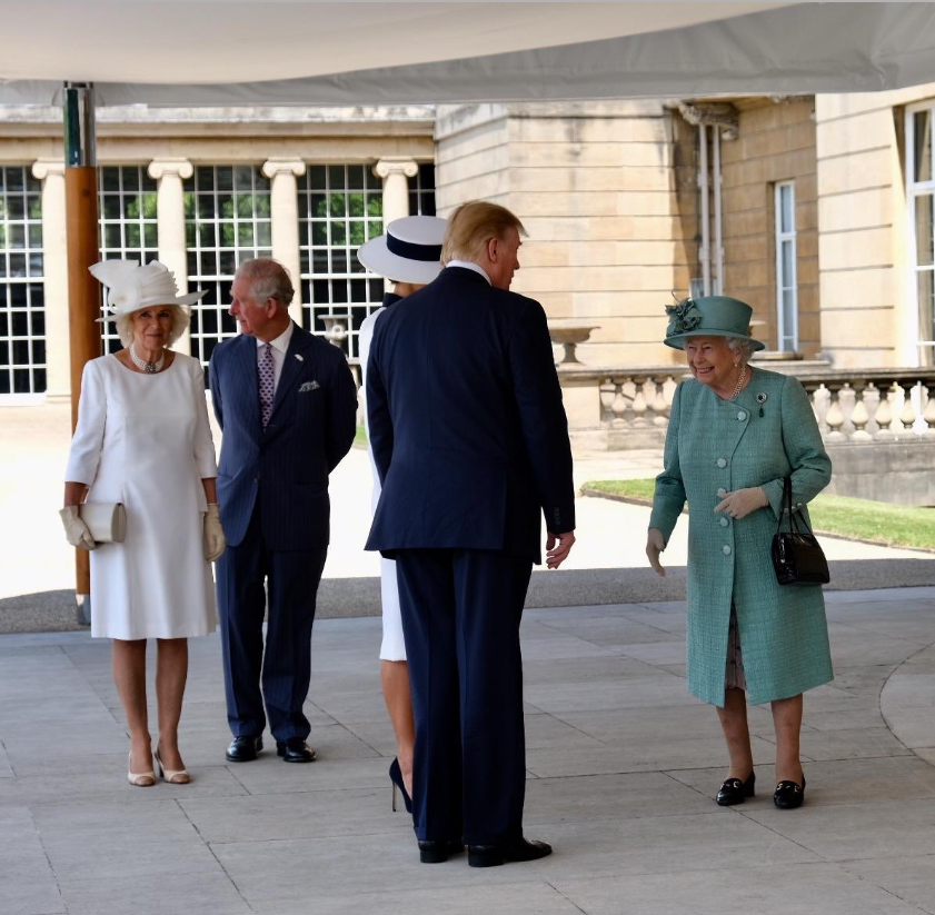 Donald Trump podczas wizyty w Wielkiej Brytanii 