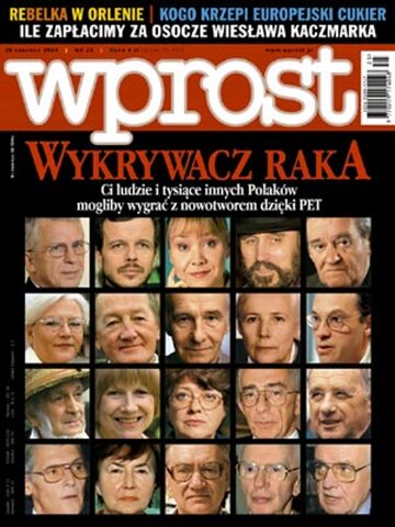 Okładka tygodnika Wprost nr 25/2004 (1125)