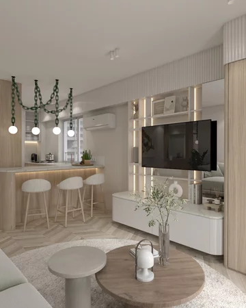 Niewielkie mieszkanie w jasnej kolorystyce, projekt Agata Izdebska, Insolito Interior 