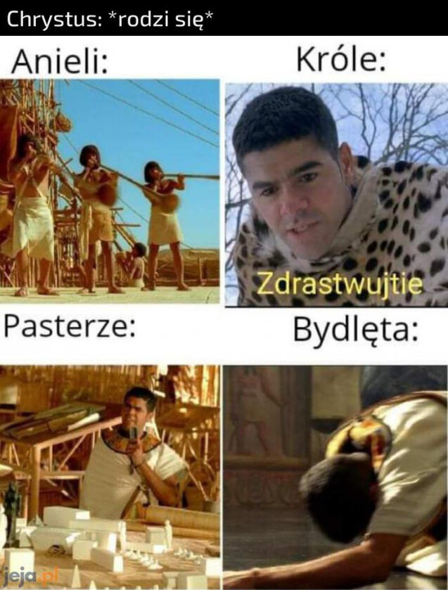 Mem korespondujący z popularną kolendą „Dzisiaj w Betlejem” 