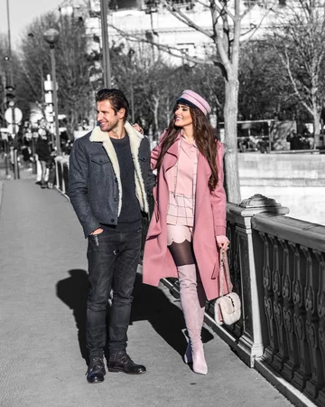 Grzegorz Krychowiak i Celia Jaunat 