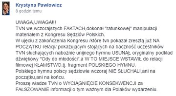 Krystyna Pawłowicz, wpis o&nbsp;"Odzie do&nbsp;młodości"