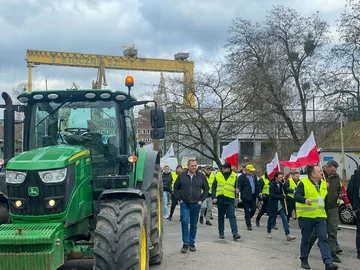 Strajk rolników w Szczecinie 