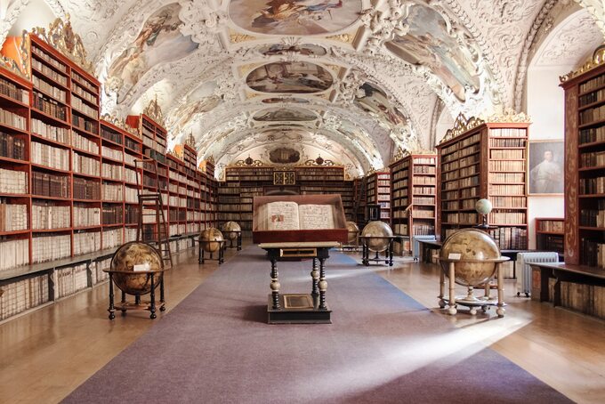 Biblioteka na Strahovie, Praga, Czechy