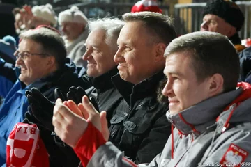 Prezydent Andrzej Duda na konkursie skoków narciarskich w Zakopanem 