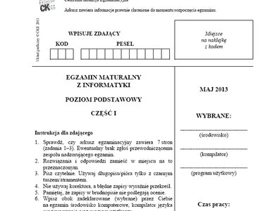 Miniatura: Matura 2013. Zobacz arkusz egzaminacyjny z...