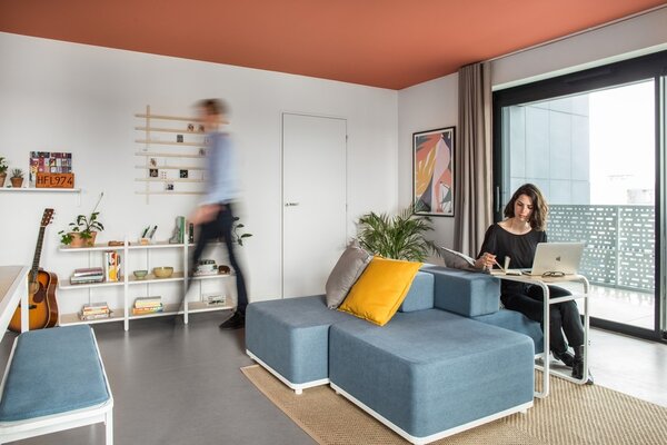 Miniatura: Co-living w Paryżu, projekt Cutwork