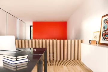 Rozbudowa starego domu – dla rodziny z dwójką dzieci v2com, czerwone schody, 1113-03, wnętrze