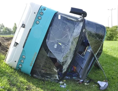 Miniatura: Wypadek autokaru w Terespolu. Kierowca...