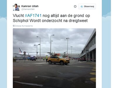 Miniatura: Alarm bombowy na pokładzie samolotu....