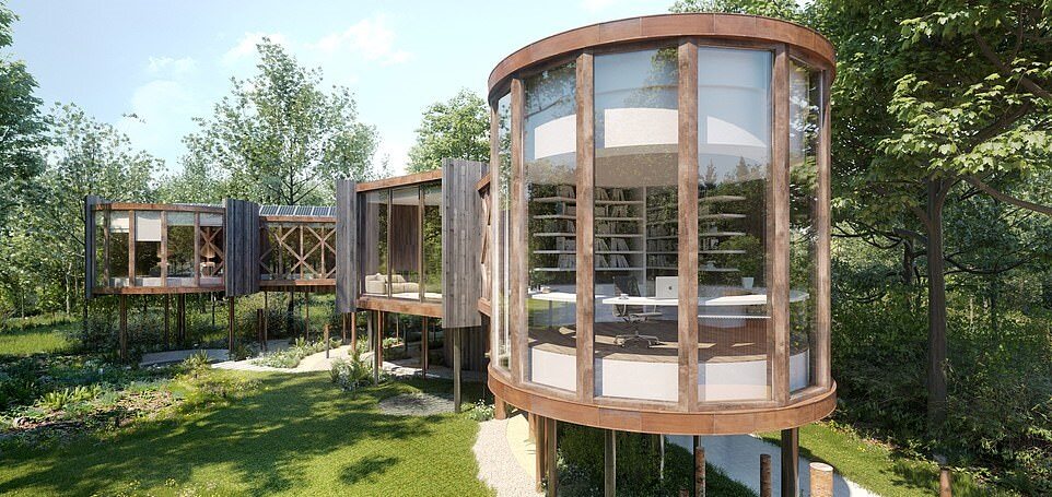 Luksusowy domek na drzewie Luksusowy domek na drzewie za milion funtów