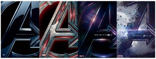 plakaty każdej części "Avengers"