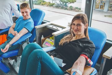 Energię mamy we&nbsp;krwi! To&nbsp;projekt organizowany wraz z&nbsp;Regionalnymi Centrami Krwiodawstwa i&nbsp;Krwiolecznictwa. Udało się zebrać już ponad 200 l krwi